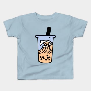 a wave of milk tea Kids T-Shirt